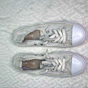White Eyelet Shoreline Slip Converse